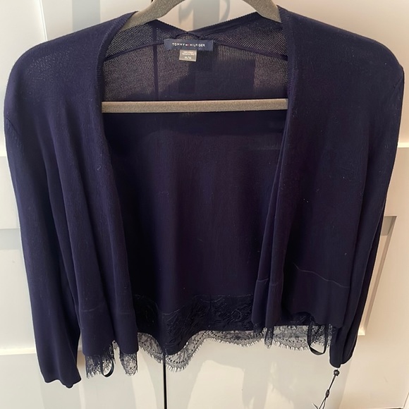 Tommy Hilfiger navy blue open cardigan - Picture 1 of 4